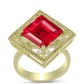 Goldplattierter Silberring mit rotem Achat