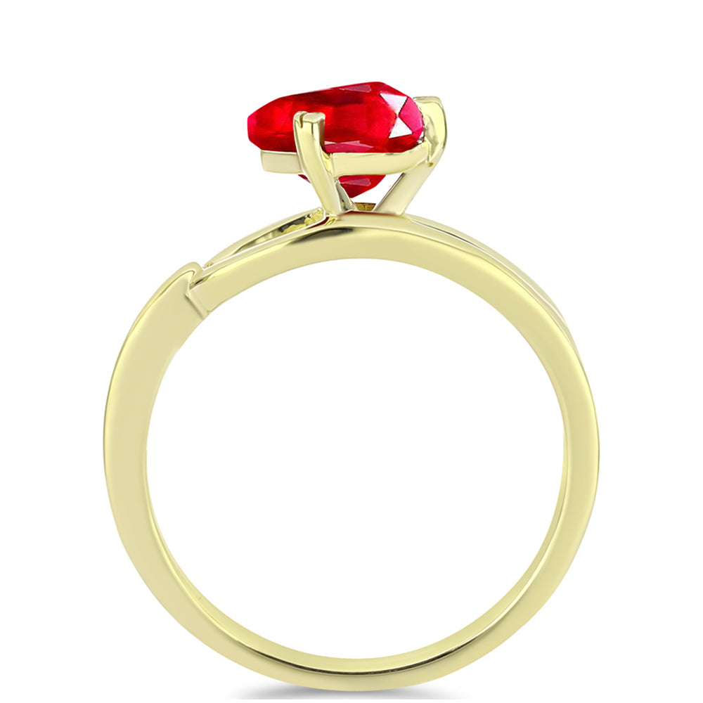 Goldplattierter Silberring mit rotem Achat 2 