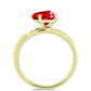 Goldplattierter Silberring mit rotem Achat