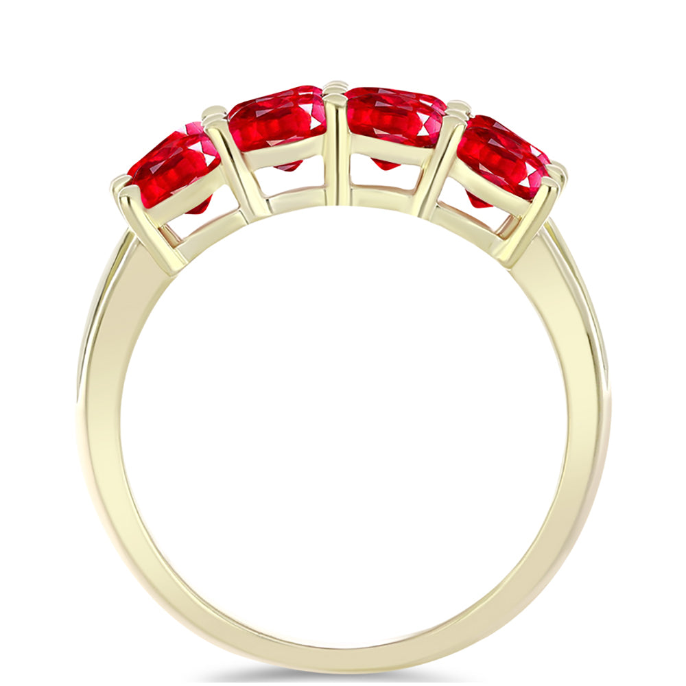 Goldplattierter Silberring mit rotem Achat 2 
