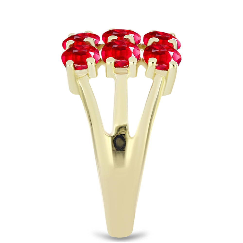 Goldplattierter Silberring mit rotem Achat 4 