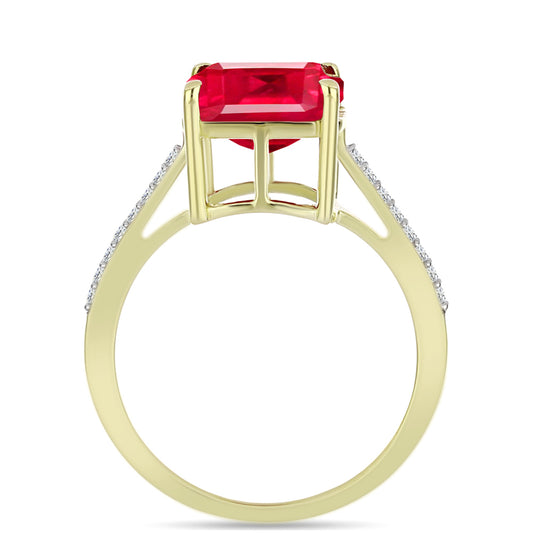 Goldplattierter Silberring mit rotem Achat und weißem Topas