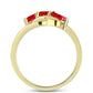 Goldplattierter Silberring mit rotem Achat