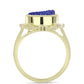 Goldplattierter Silberring mit lila Druse