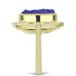 Goldplattierter Silberring mit lila Druse