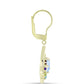 Goldplattierte Silberohrringe mit Regenbogenmondstein und marokkanischem Amethyst
