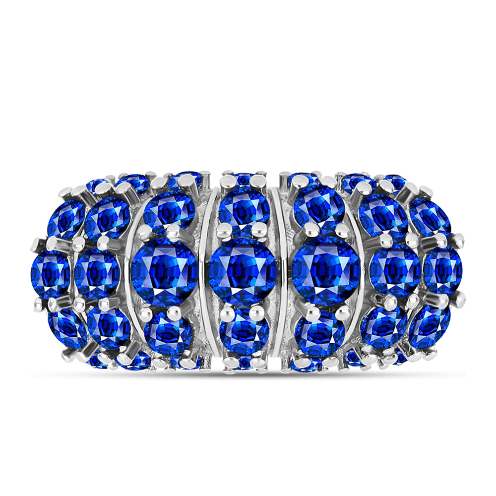 Silberring mit australischem blauem Saphir 5 
