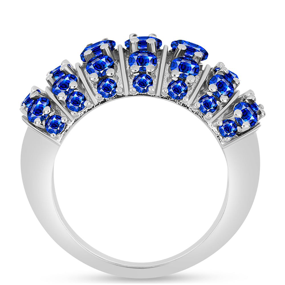 Silberring mit australischem blauem Saphir 6 