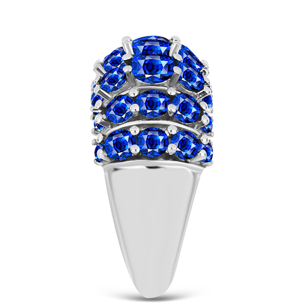 Silberring mit australischem blauem Saphir 4 