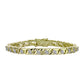 Goldplattiertes Silberarmband mit weißem Diamant und weißem Topas