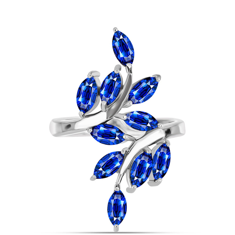 Silberring mit australischem blauem Saphir