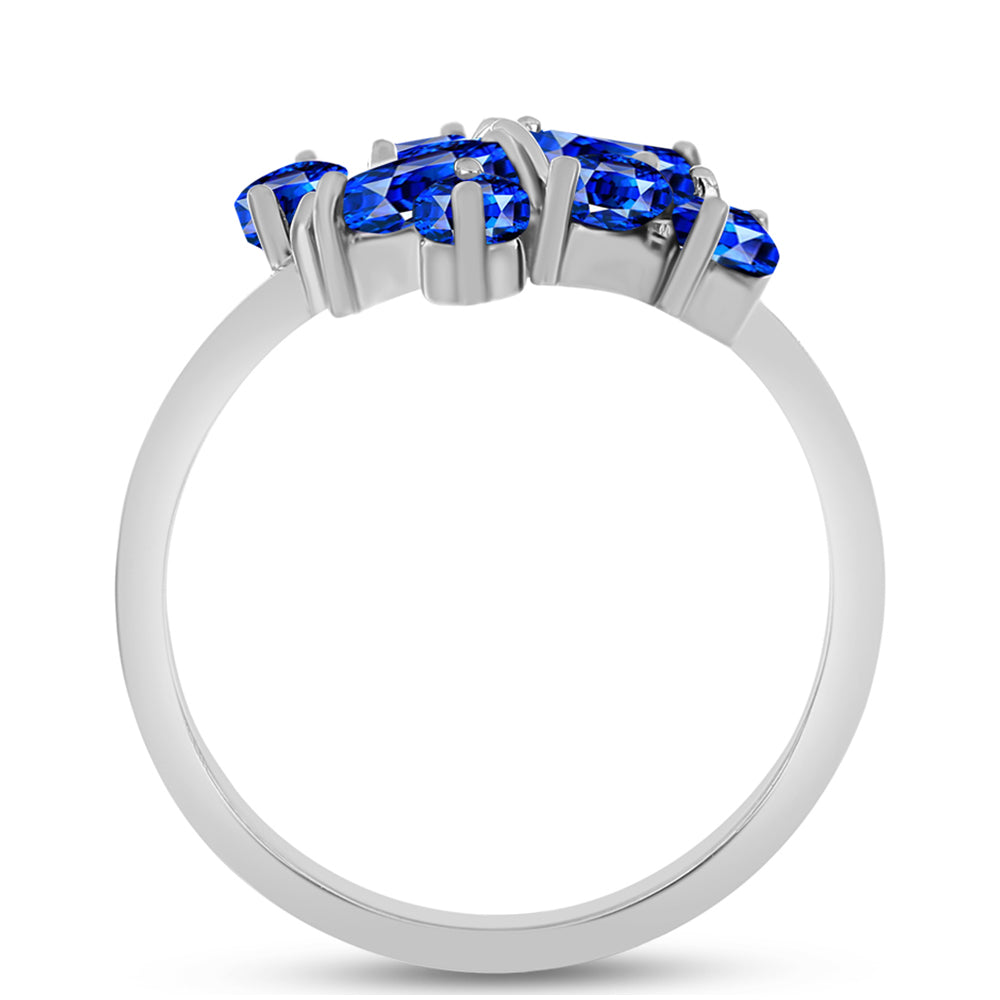 Silberring mit australischem blauem Saphir 2 