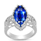 Silberring mit australischem blauem Saphir
