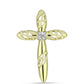 Goldplattierter Silberanhänger mit weißem Diamant
