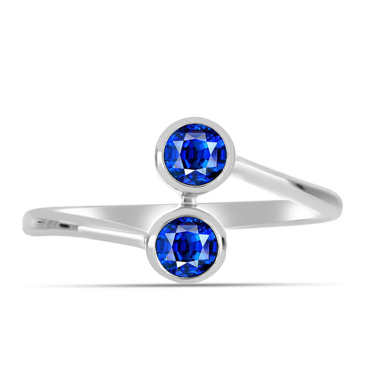 Silberring mit australischem blauem Saphir