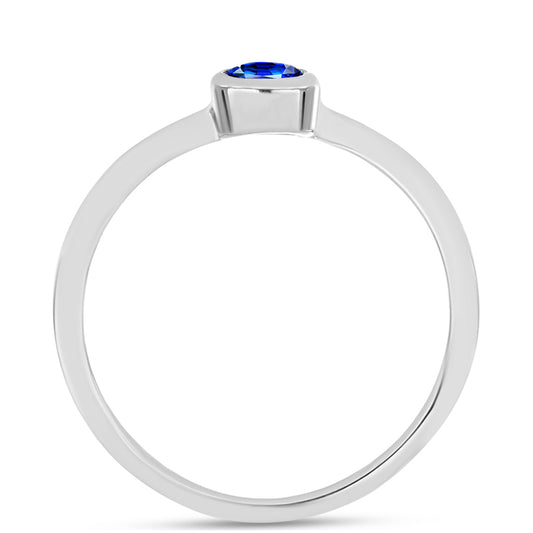 Silberring mit australischem blauem Saphir