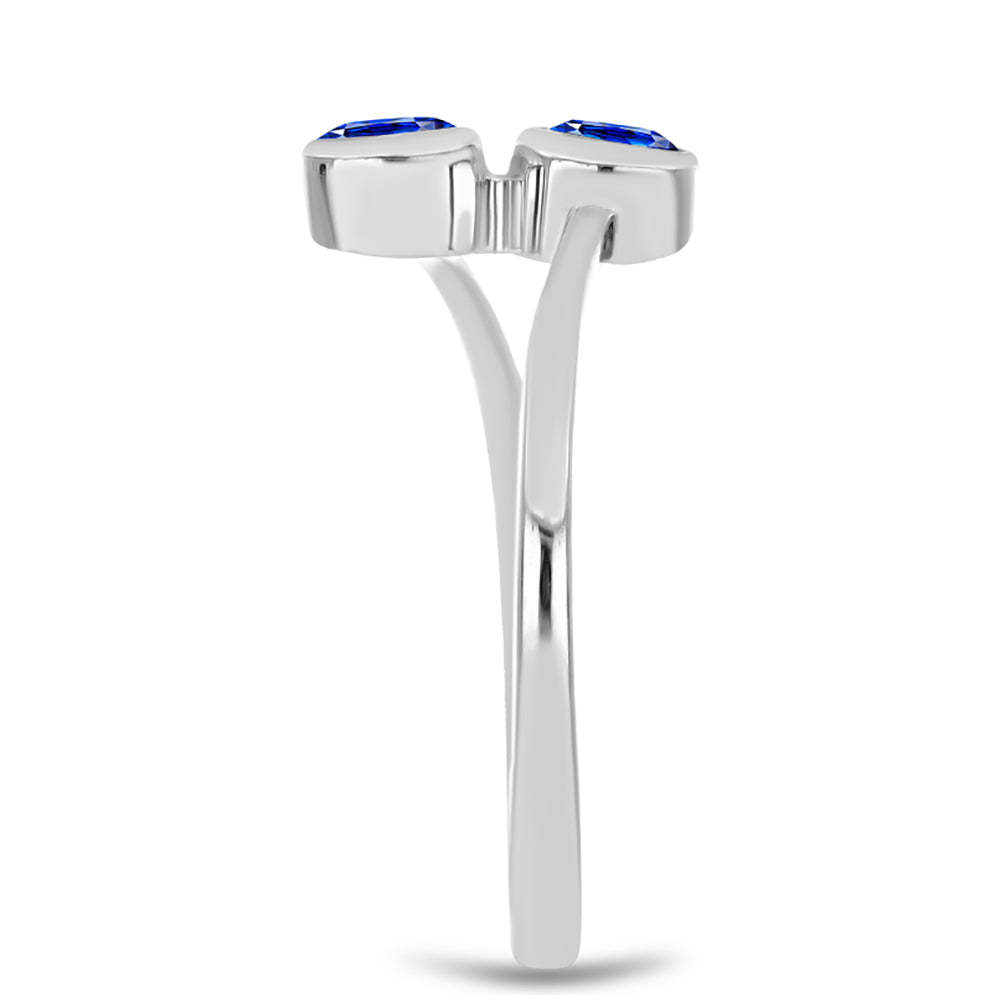 Silberring mit australischem blauem Saphir