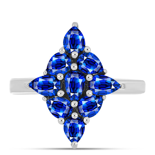 Silberring mit australischem blauem Saphir