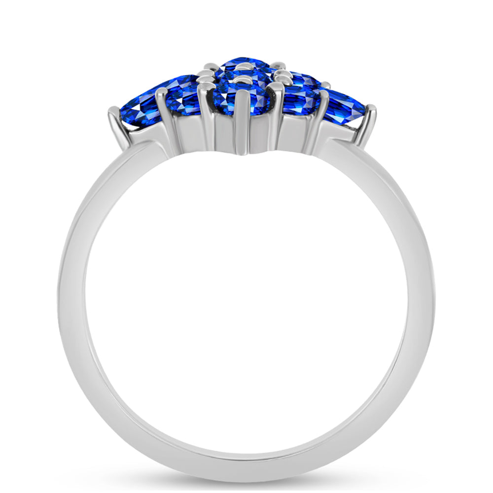 Silberring mit australischem blauem Saphir 2 