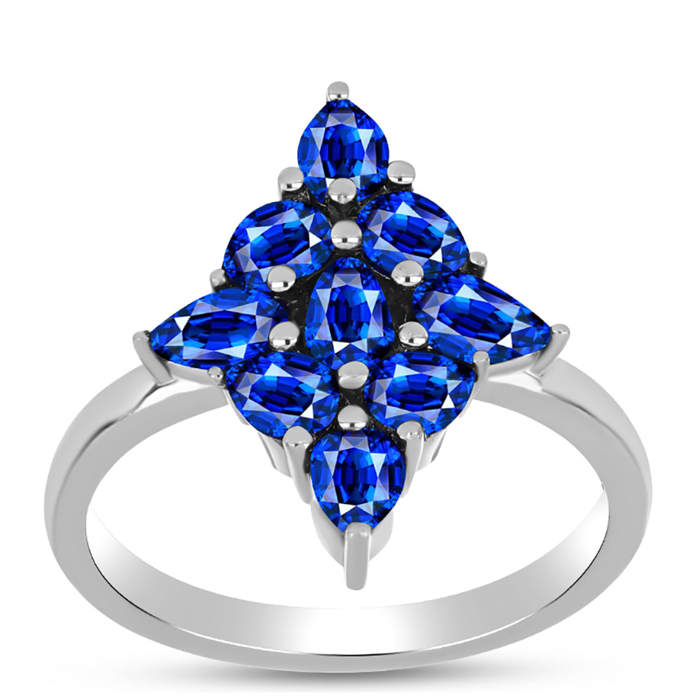 Silberring mit australischem blauem Saphir