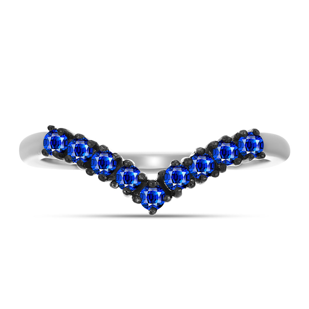 Silberring mit australischem blauem Saphir 1 