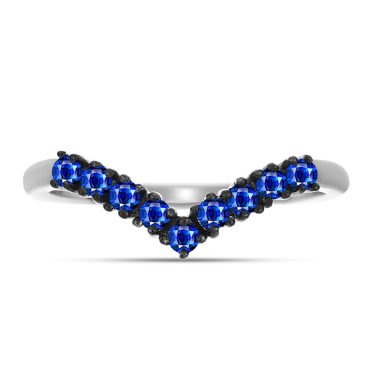 Silberring mit australischem blauem Saphir
