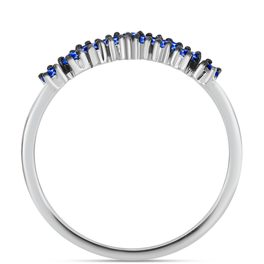 Silberring mit australischem blauem Saphir