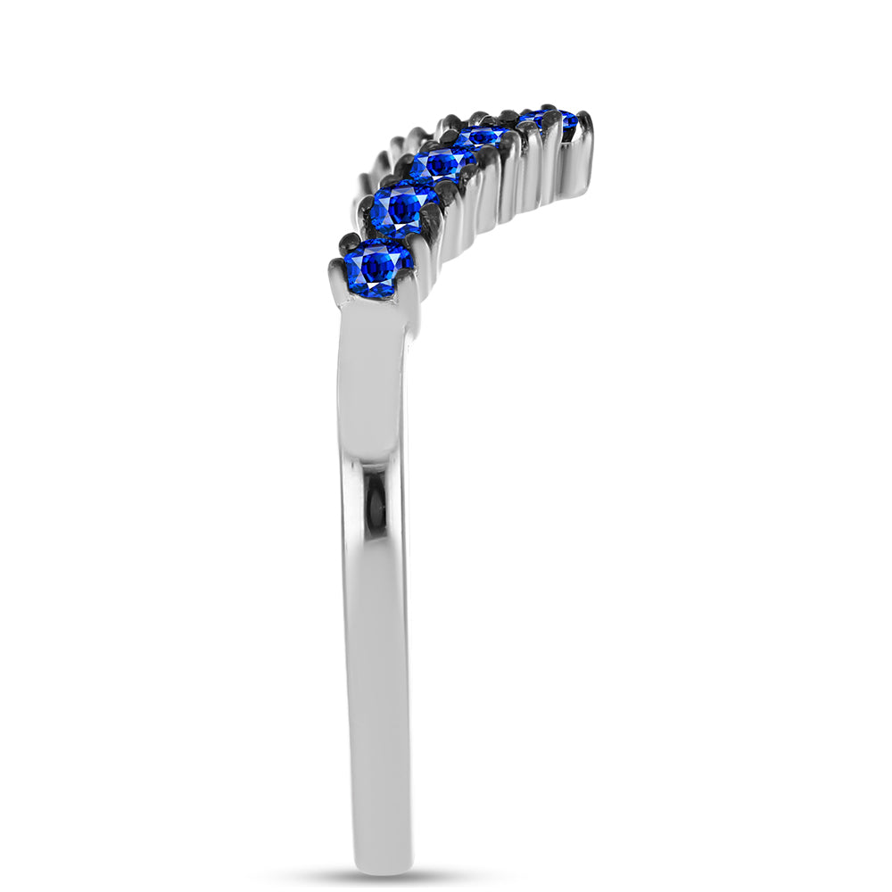 Silberring mit australischem blauem Saphir