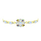 Goldplattiertes Silberarmband mit Regenbogenmondstein