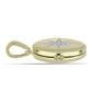 Goldplattierter Silberanhänger mit weißem Diamant