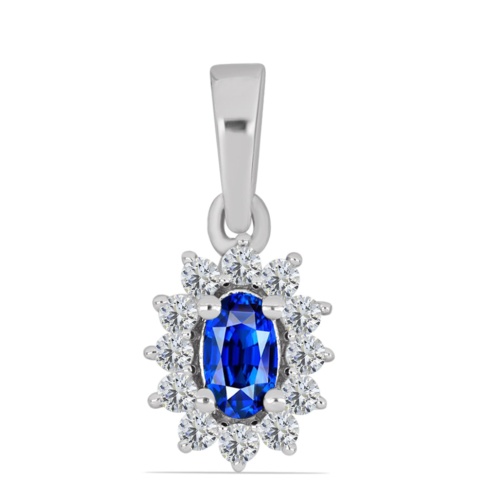 schmuckgarnitur aus Silber mit australischem blauem Saphir und weißem Topas
