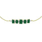 Goldplattiertes Silberarmband mit grünem Achat