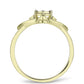 Goldplattierter Silberring mit weißem Diamant