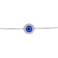 Silberarmband mit australischem blauem Saphir und weißem Topas