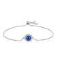 Silberarmband mit australischem blauem Saphir und weißem Topas