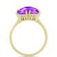 Goldplattierter Silberring mit lila Achat