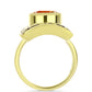 Goldplattierter Silberring mit Sonnenstein aus Oregon
