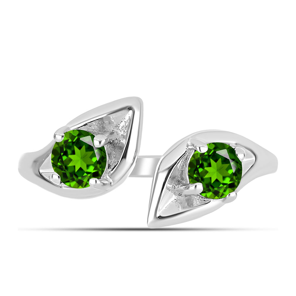 Silberring mit Chromdiopsid 1 