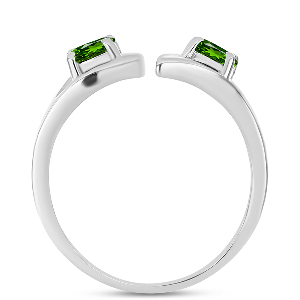 Silberring mit Chromdiopsid 2 