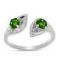Silberring mit Chromdiopsid