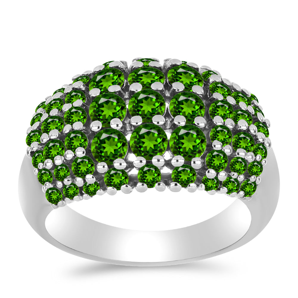 Silberring mit Chromdiopsid 7 