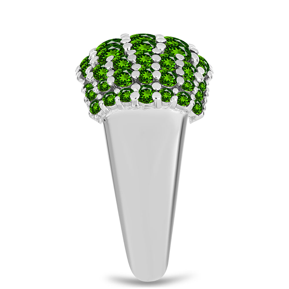 Silberring mit Chromdiopsid 8 