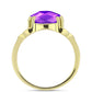 Goldplattierter Silberring mit lila Achat
