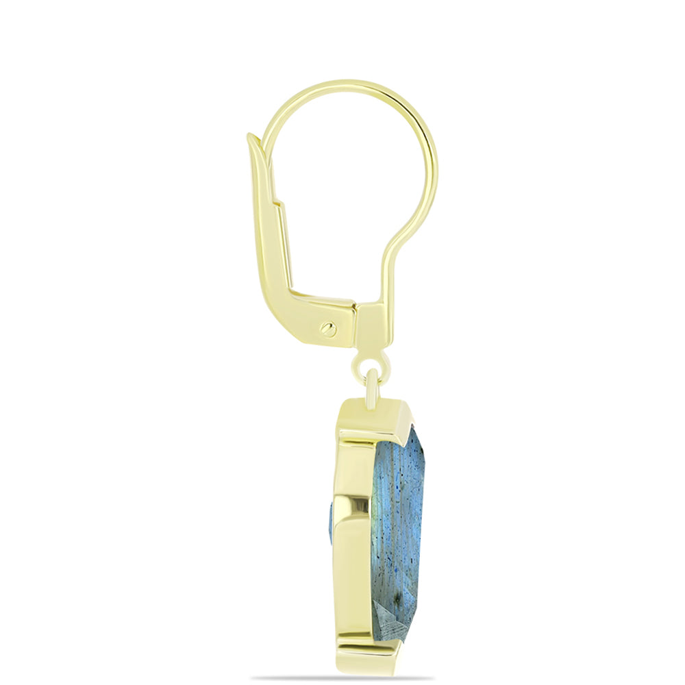 Goldplattierte Silberohrringe mit Labradorit 4 
