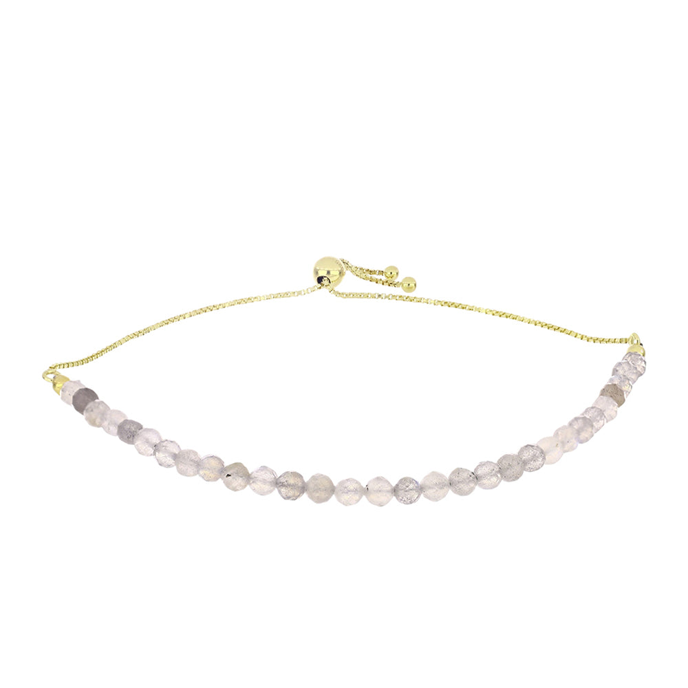 Goldplattiertes Silberarmband mit Labradorit 1 