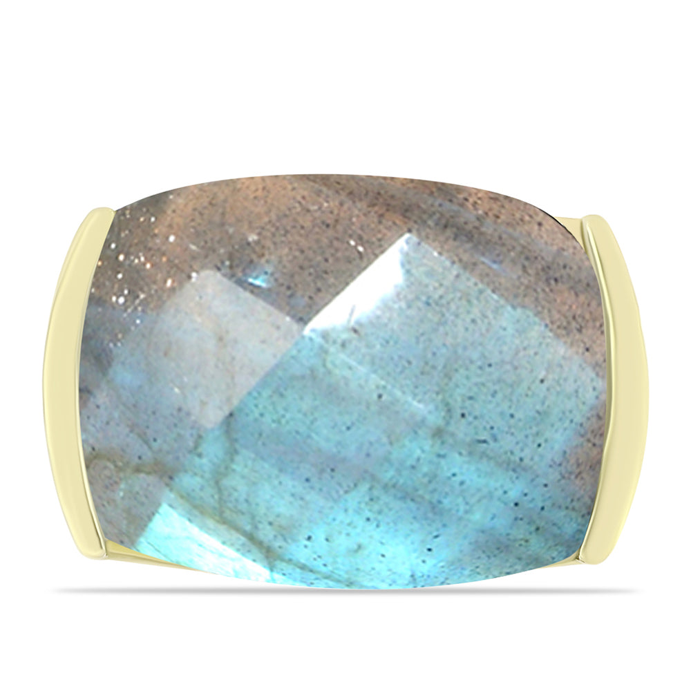 Goldplattierter Silberring mit Labradorit 5 
