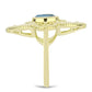 Goldplattierter Silberring mit Labradorit