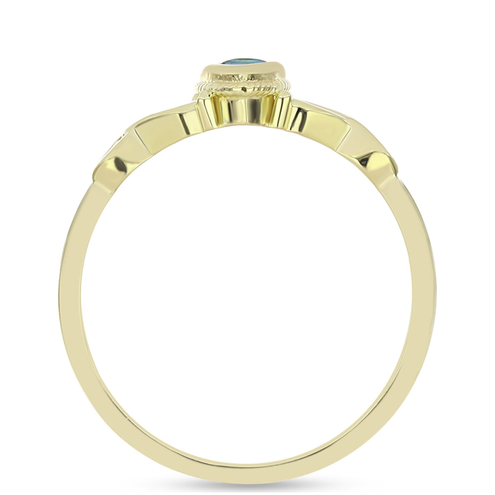 Goldplattierter Silberring mit Labradorit