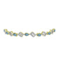 Goldplattiertes Silberarmband mit Labradorit und weißem Topas