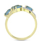 Goldplattierter Silberring mit Labradorit